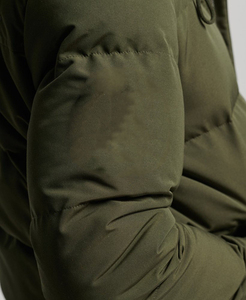 Veste d'hiver coupe-vent et résistante à l'eau pour homme Manteau matelassé en coton et polyester de couleur unie avec veste rembourrée en polaire - Product Image 4