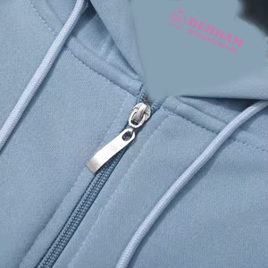 OEM High Quality <b>French</b> Cotton Fleece Unisex Zipper Hoodie Solid Breathable Quick Dry Regular Fit Sweatshirt Winter - Product Image 6