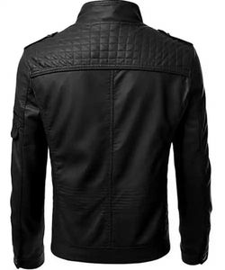 Vestes en cuir gaufré pour hommes hiver design élégant unique durable doublure douce de haute qualité fabrication directe en usine - Product Image 6