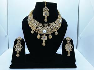 Luxury Color Bridal Necklace and Earrings <b>Set</b> <b>Women</b> Zircon Vintage Wedding Engagement <b>Gift</b> Jewelry Brides Accessories - Product Image 2