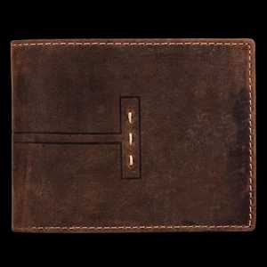 กระเป๋าสตางค์พับสองทบสุดหรูสำหรับผู้ชาย100% หนังวัวแท้ - Product Image 3