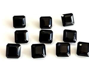 Natural 10mm Asscher Cut Black Onyx Calidad AAA-Piedra preciosa suelta para la fabricación de joyas - Product Image 4