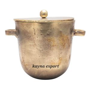 Recién llegado, cubo de hielo de Metal de doble pared con acabado antiguo y elegante para Bar, cafetería y ocasiones de fiesta - Product Image 4