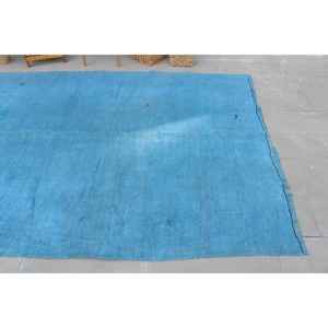 Alfombra Turca Vintage Grande de 6.2x10.5 pies, Alfombra de Lana Abstracta Azul y Roja - Product Image 5