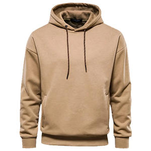 <b>Top</b> Premium Quality <b>Men's</b> 100% Cotton Drawstring Pullover Hooded <b>Thermal</b> Sweatshirts Winter Season OEM Solid Pocket Hoodies - Product Image 1