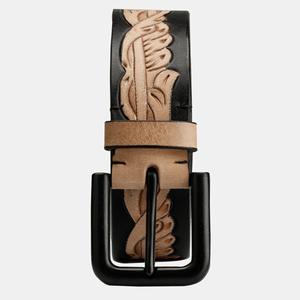 Handmade Cowboy Belt for <b>Men</b> Western Style Embossed Genuine Leather with Removable Tooled for Buckle - Product Image 4