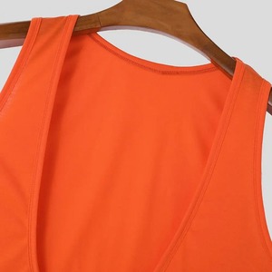 Canotta con scollo a V canotta sportiva da <span class=keywords><strong>uomo</strong></span> con spalline <span class=keywords><strong>larghe</strong></span> canotta per abbigliamento Casual gilet sportivo Versatile tinta unita