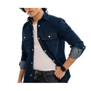 Nouvelle arrivée de chemises en jean Tenue décontractée Chemise en jean de bonne qualité Chemise en jean pour homme fabriquée au Pakistan - Product Image 5
