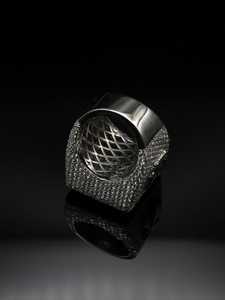Anillo Unisex de Plata de Ley 925 con Letra Personalizada, Diamante Moissanite VVS, Chapado en Rodio, Estilo Hip Hop, para Fiestas - Product Image 5