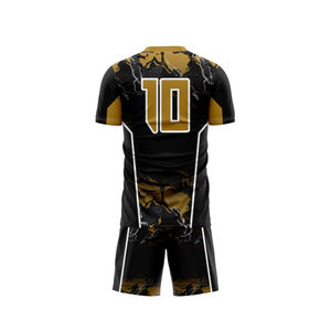 Último diseño personalizado sublimado impreso uniforme de fútbol con secado rápido sin costuras transpirable 100% tela de poliéster uniformes de fútbol - Product Image 3