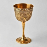 Verre à vin religieux orné de calice de communion plaqué argent de la foi éternelle MessiahGlass pour la sainte messe et les cérémonies sacrées