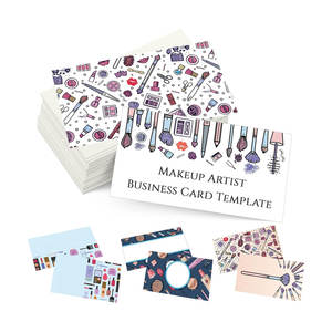 Tarjetas de Visita de Cartulina Mate de 300 g/m² con Relieve, Diseño Personalizado, Impresión Offset a Doble Cara, Tarjetas Personalizadas para Maquilladores - Product Image 1