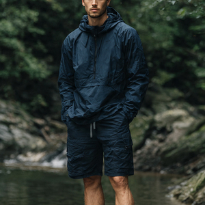 Custom Two Piece <b>Windbreaker</b> Shorts Jacket Set Men Hiking Hip Hop <b>Windbreaker</b> Suit Men's Mountain Rain Suit Men - Product Image 1