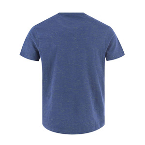 Men's Blue Short Sleeve O-Neck T-<b>Shirt</b> 100% Polyester Breathable Knitted Casual Regular Fit Solid Color - Product Image 5