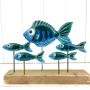 2024 productos de madera hechos a mano madera tallada madera contrachapada en forma de pez/pez de madera shapre para decoración hogar/restaurante-estilo tradicional - Product Image 5