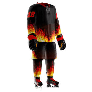 Prix de gros Uniformes de hockey sur glace personnalisés de qualité supérieure sublimés Tailles adultes et enfants avec logo personnalisé - Product Image 3