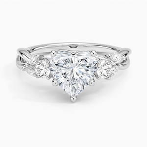 Anillos de diamantes de moissanita en forma de corazón de plata 925 hechos a mano personalizados anillos de compromiso de tres piedras y anillos de boda regalos para mujeres - Product Image 1