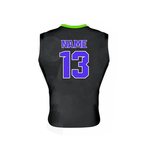 Poliéster Ajuste cómodo Negro Color verde 7on7 Uniformes Sublimado 7v7 Uniformes de fútbol americano Juventud - Product Image 2