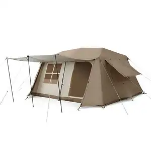 Barraca de acampamento personalizada China 4 temporada 2 quartos barraca de acampamento para casa 6 pessoas casal à prova d'água barraca grande automática de acampamento ao ar livre