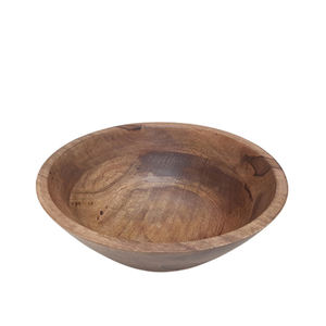 Bol rond en bois de manguier couleur blanche bol à salade et bol à fruits de taille moyenne pour la décoration de cuisine et de mariage personnalisée - Product Image 6