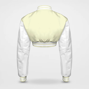 Veste universitaire en toile de laine courte pour femmes sur mesure, imperméable, respirante, streetwear, vestes courtes pour femmes en vente - Product Image 3