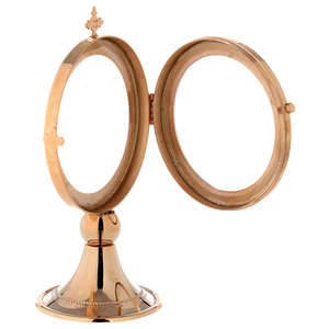 Église décorative plaqué or religieux en laiton ostensoir décoratif eucharistie présentoir artisanat religieux fournitures d'église - Product Image 2