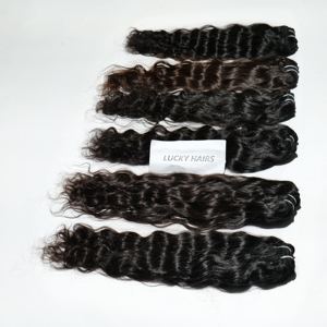 Fabrique de haute qualité pour le prix de gros Cuticule de cheveux humains alignés Remy ondulés des extensions de cheveux de femmes vietnamiennes - Product Image 1