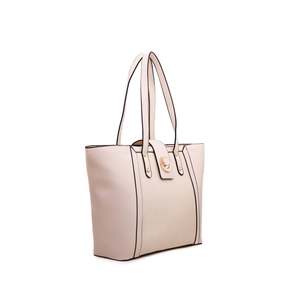 Casual para bolso de mano crema de cuero cruzado P54524 cuero genuino cierre abierto Logo patrón Satchel con puntada a juego - Product Image 2