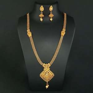 Ensemble de bijoux fins Kriaa 1109832 collier Haram en pierre autrichienne marron élégant et luxueux - Product Image 1