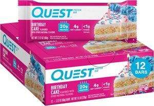 Barras de Proteína con Sabor a Pastel de Cumpleaños Quest Nutrition, Paquete de 12 - Product Image 6