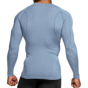 <b>Top</b> Selling <b>Men</b> Gym <b>men's</b> shirts Crew Fitness <b>Long</b> <b>Sleeve</b> Quick Dry Sports Spandex Polyester <b>for</b> Adults Gym Shirts - Product Image 2