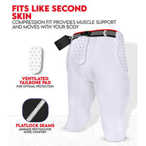 Pantalón de práctica integrado de la mejor calidad para fútbol americano, diseño transpirable de manga corta, venta al por mayor disponible - Product Image 6