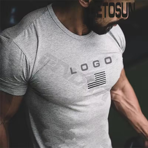 Camiseta Deportiva de Compresión para Hombre, Tejido de Punto con Impresión Personalizada, de Secado Rápido y Ecológica - Product Image 1