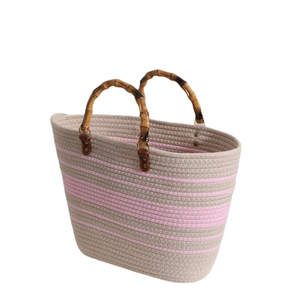 Elegantes cestas de algas marinas hechas a mano, jacinto de agua, bolso diario tejido y bolsas de artesanía - Product Image 1