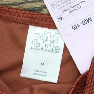 Wild Fable Set Bikini Floreale da Donna in Piqué, Top Bandeau e Slip a Vita Alta, Taglia XXS, Stile Cheeky, per l'Estate e la Spiaggia, 2 Pezzi, Colore Ruggine XL - Product Image 5