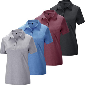 Camiseta Polo de Moda para Mujer, Cuello Camisero, Manga Corta, Algodón Suave, Corte Ajustado Informal, Tops de Verano, Ropa Deportiva para Golf y Tenis - Product Image 5