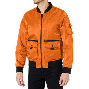 Blousons aviateur en toile pour hommes de haute qualité, à séchage rapide, manches longues, impression de logo personnalisée, streetwear, coupe ajustée, à capuche, pour l'hiver - Product Image 4