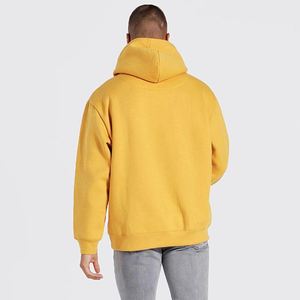 เสื้อสเวตเตอร์ผ้าฝ้าย100% ลำลองสำหรับผู้ชายใหม่ฤดูใบไม้ผลิและฤดูใบไม้ร่วงพร้อมฮู้ดสีทึบย้อมสีล้วนสำหรับใช้ในฤดูหนาว - Product Image 3