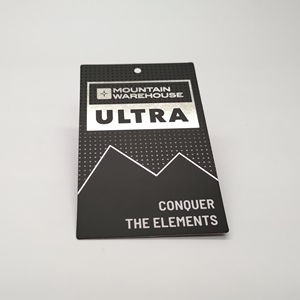 ป้ายแขวนติดแสตมป์สีเงินแบบแฟชั่นแผ่นฟอยล์สีเงินสีดำรีไซเคิลแผ่นป้ายแกว่งกระดาษเคลือบเงาแบบจุด UV - Product Image 4