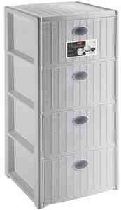 Elegance 4 Drawers - Cm. 40x40x80 H Color <b>Tortora</b> - Product Image 2