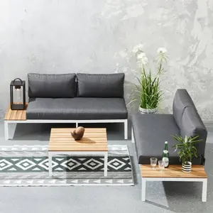 Penjualan Laris Furnitur Taman Modern Set Sofa Furnitur Teras Luar Ruangan Kursi Meja Taman Set Percakapan Set Furnitur Balkon