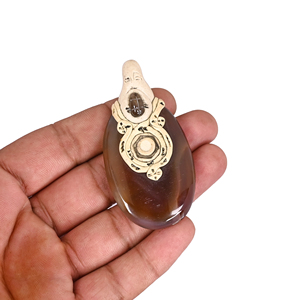 จี้หินธรรมชาติทรงรีหลากสี 119.9 กะรัต สำหรับทำเครื่องประดับสร้อยคอ ของขวัญ - Product Image 4