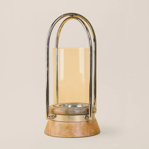 Porte-bougie en bois à étiquetage privé pour la décoration intérieure moderne, alliant design simple et beauté du bois naturel - Product Image 1