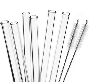 Pailles en verre réutilisables durables | Alternative écologique sûre et élégante au plastique - Product Image 1