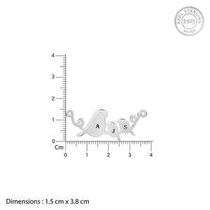 Personalised <b>Silver</b> Birdie Initial <b>Necklace</b> 14K Gold with Rhodium Plating Trendy Rose Gold and <b>Diamond</b> for Engagement - Product Image 6