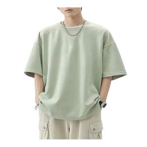 2025 camisetas de Jersey de gran tamaño para hombre logotipo personalizado impreso profesional hecho superventas patrón sólido serigrafía 220 gramos - Product Image 2