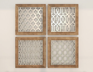 Décors muraux de ferme rustique moderne Arts muraux en bois en métal à la mode à suspendre pour le Ramadan Diwali Décor en métal Artisanat Design - Product Image 1