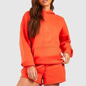 Conjunto de Sudadera con Capucha y Pantalones Cortos para Mujer, Invierno, Casual, de Alta Calidad, Ecológico, Transpirable, Precio al por Mayor - Product Image 3