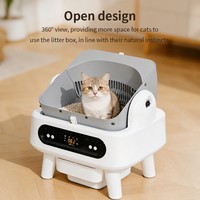 Bac à litière automatique intelligent pour chat, nettoyage automatique, commande par application, bac à litière électrique silencieux pour maison multi-chats, silencieux 30 dB