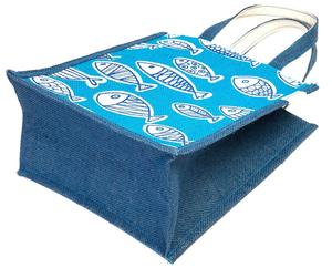 Natural <b>Jute</b> Carry Tote with Custom Logo Print and Contrast Panel Reusable Handheld <b>Bag</b> for Brand Promotions and <b>Gift</b> <b>Bag</b> - Product Image 6